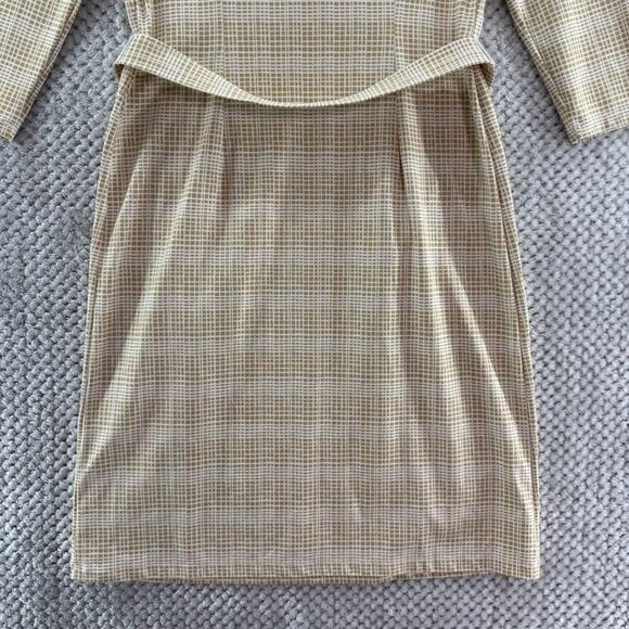 J McLaughlin Dress Women S Tan Mod Matrix Catalina Cloth Calla Shirt 3/4 Sleeve - Picture 9 of 16